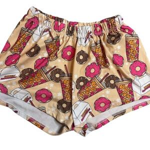 Handmade Shorts Dunkin' Donuts Coffee & Donut Print‎ Pink Orange Girls 6